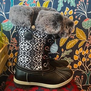 NWT London Fog size 10M Melton 2 BB-black combo